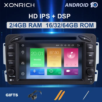 2 Din Android 10 Auto DVD Multimediálny Prehrávač Pre W203 Mercedes Benz Vito W639 W168 Vaneo Clk W209 W210 M/MLRadio Audio Navigácia