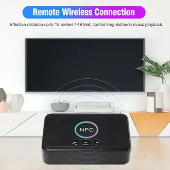 NFC Bluetooth-kompatibilné 5.0 Audio Vysielač, Prijímač 2Rca 3.5 Mm Aux Konektor Usb Dongle Hudby Bezdrôtový Adaptér Pre Auto, Pc, Tv