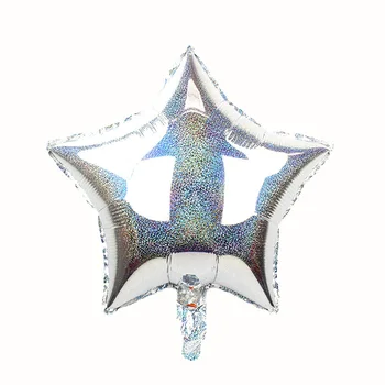 Svadobné dekorácie 18-palcové päť-špicaté hviezdy balón detské hračky narodeninovej party dekorácie, plávajúce laser balón