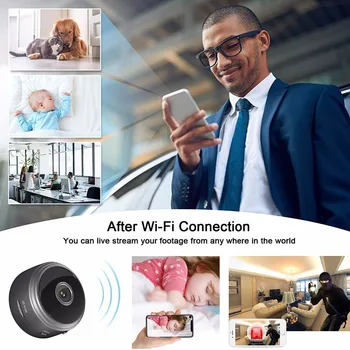 Micro WIFI Mini Kamera 1080P So Smartphone App A Nočné Videnie IP Home Security Video Cam Bicykel, Telo DV podporu 128G TF karty