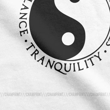 Vtipné Tai Chi Rovnováhy, Pokoja Strengh T-Shirt pre Mužov Posádky Krku Bavlna T Shirt Short Sleeve Tee Tričko Plus Veľkosť Oblečenie
