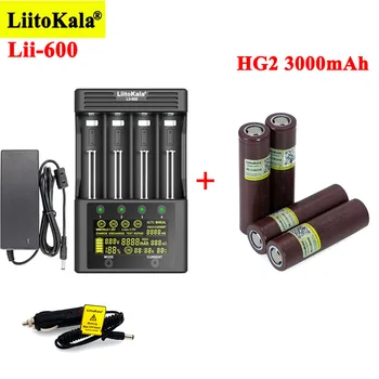 LiitoKala HG2 3000mAh Nabíjateľné batérie s Lii-600 Nabíjačka pre 3,7 V Li-ion 18650 21700 26650 1.2 V, AA, aaa NiMH