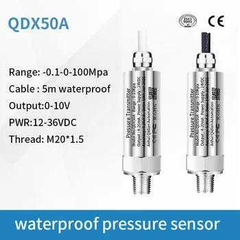 Vysoko kvalitné nepremokavé vysielač tlaku 0-10v olej dodávky vody snímač tlaku s 5m kábel