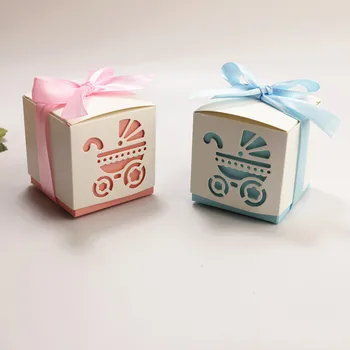 Dieťa Sprcha Darčekové Balenie Krabíc, Svadobné Prospech Candy Boxy So Stuhou Narodeninovej Oslavy Výročia Dodávky Stopy Dekorácie