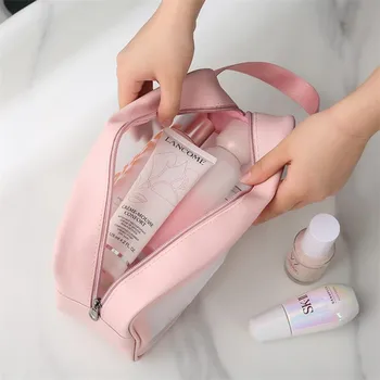 Tote Kozmetická Taška Transparentné PVC Wash Bag Large Nepremokavé Lettered Starostlivosti o Pleť Úložný Box Ženy make-up Taška toaletné Potreby Organizátor