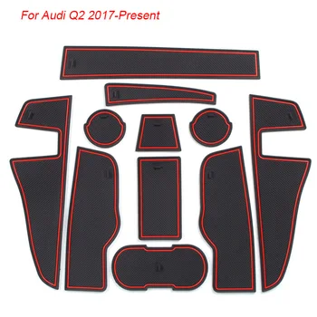 Značka, LOGO Auta Styling Pre AUDI Q2 2017-Súčasnosť Brány slot pad Interiérové Dvere Groove Mat Non-slip prachu Mat Intorior Príslušenstvo
