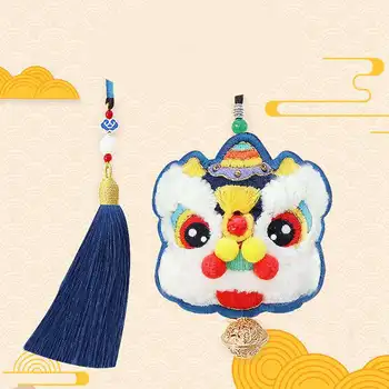 Čínske Tradičné Lev Prívesok, Ručne vyšívané DIY Materiál, Taška Self-vyšívané Kabelku Materiál, Taška Dávke Balík