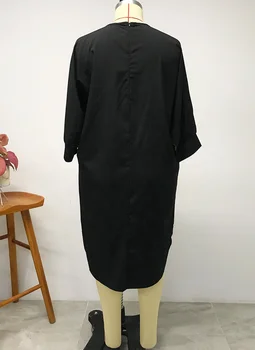 C7418# 2021 Jar Nových Afrických Tlačené O-Krku Plus Veľkosť Bežné Mama šaty
