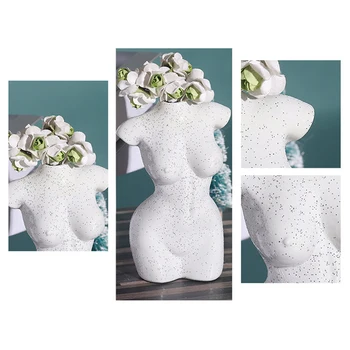 Body art váza kvetináče ženské telo váza Zberateľskú Umenie Sochárstvo Kvetinové Vázy na Obývacia Izba, Spálňa Ploche Ozdoby