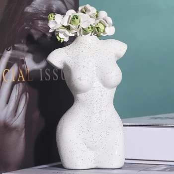Body art váza kvetináče ženské telo váza Zberateľskú Umenie Sochárstvo Kvetinové Vázy na Obývacia Izba, Spálňa Ploche Ozdoby