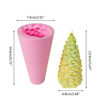 3D Vianočný Stromček, Sviečky Silikónové Formy na Mydlo Plesne Hliny, Takže DIY Torte Čokoláda 667A