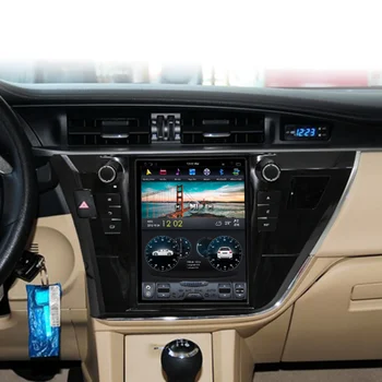 128GB Tesla Vertikálna maska Na Toyota Corolla + Android Auto Multimediálny Prehrávač GPS Navi Rádio Auto Stereo Vedúci Jednotky
