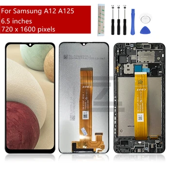 Pre Samsung Galaxy A12 displej LCD dotykový displej digitalizátorom. Montáž pre Samsung A125 lcd náhradné Opravu Časti 6.5