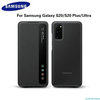 Original Samsung Zrkadlo Smart View Flip puzdro Pre Samsung Galaxy S20/S20+/S20 Plus/Ultra 5G LED Kryt S-Zobrazenie Prípadoch EF-ZG980