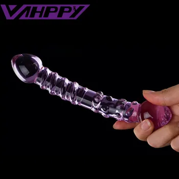 Pyrex glass dildo umelý penis dick crystal análny korálek zadok plug dvojité dildo masturbovať sexuálnu hračku pre dospelých žien, mužov, gay shop