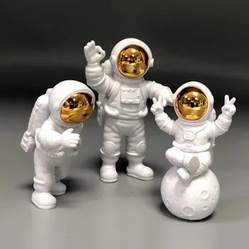 3ks Astronaut Spaceman Obrázok Bábiky Hračky Pre Deti Astronaut Socha Figúrka Socha Domácej Ploche Dekorácie Dievča, Chlapec Darček