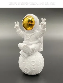 3ks Astronaut Spaceman Obrázok Bábiky Hračky Pre Deti Astronaut Socha Figúrka Socha Domácej Ploche Dekorácie Dievča, Chlapec Darček