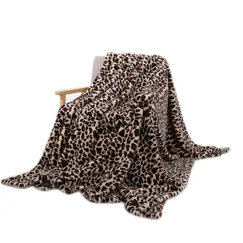 Umelú Kožušinu Fleece Deka Leopard Sherpa Plyšové Prikrývky Zimné Flanelové Deka Pre Lôžok Mäkké Teplé Prehoz Cez Posteľ Cestovné Hodiť Deka