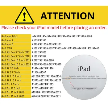 Prípad tabletu Apple IPad 2 3 4 Mini 1 2 3 4 5 IPad 8. 2020 7. 6. 5. A2270 A2197 A1395 Zvierat Série Ochranný plášť