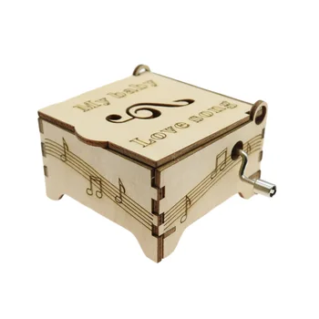 Ruka-Naštartovaní Music Box Dreva DIY Package Zaujímavé Dekorácie Stola