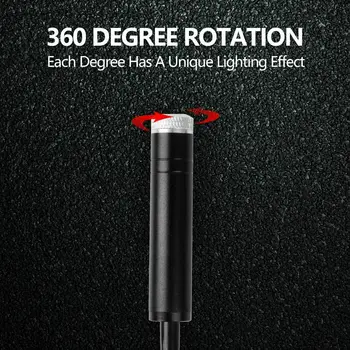Synchronizácia hudby USB Prenosné Automobilové Strechy Projektor Star Nočné Svetlo Nastaviteľné LED Galaxy Atmosféru Svetlo Interiéru Stropné Lampy