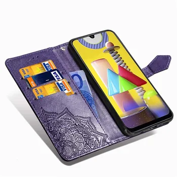 3D Mandala Flip Kožené Etui pre Samsung A01 Prípade Samsung A11 A21 A 01 A 11, 21 Emboss Peňaženka pre Samsung Galaxy A01 Kryt Telefónu