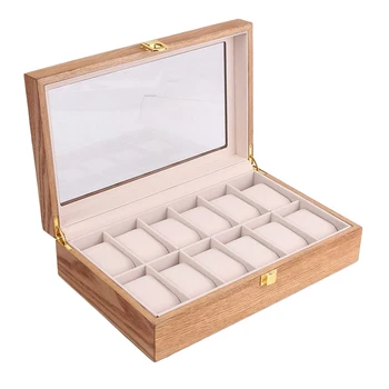 Pánske Náramkové Hodinky Box Prenosný Drevené Displej Prípade Šperky Skladovanie Držiteľa