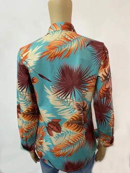 SSEURAT 2021 Ženy, Tričko Kvetinový tvaru Dlhé Rukávy Vytlačené Tričko Hot Jeseň Jar Žena Bežné, Blúzky