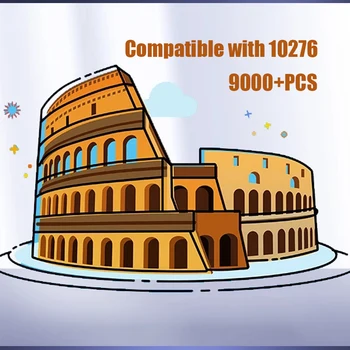 9036Pcs 10276 Film Série Taliansko Rímske Koloseum Model Stavebné kamene, Tehly Deti Hračky Pre Chirldren