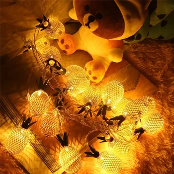 1M 1,5 M 2M 3M LED Reťazec Svetlá Ananás Lampa Vianočné Dovolenku Strany Záhradné Dekorácie Nočné Svetlo