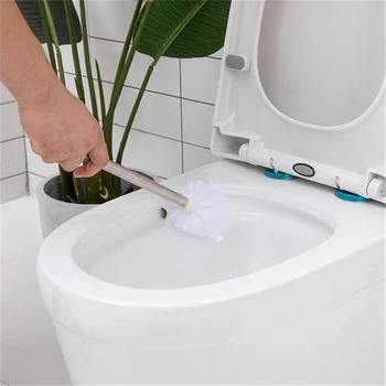 2020 Nový Štýl Toaletné Pre Nehrdzavejúca Oceľ Rukoväť Wc Kefa Vyhovovali Domácnosti Vešiak Rám Čistiaca Kefa WC-Borstel