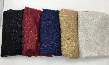 Madison Nigérijský Tylu Zlato Čipky Textílie 2020 Vysokej Kvality Afriky Oka Čipky Textílie Na Svadby Flitrami+Perličky Čipky Tkaniny