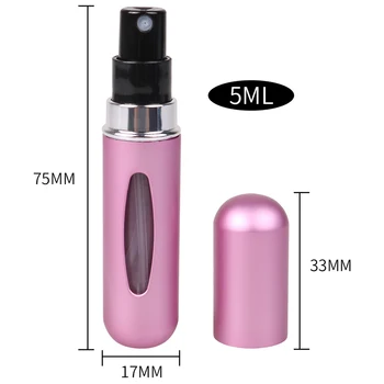 5ml Naplniteľné Mini Parfum Fľašu Prenosné Parfum Spray, Cestovné Fľaše Prázdne Kozmetické Kontajner Sprej Rozprašovač Fľašu