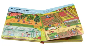 Británie anglický 3D Pozrieť dovnútra Jedla obrázkové knihy Vzdelávania pre deti detský klapky zdvihnúť knihy, čítanie brithday darček