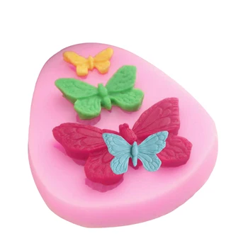 Formy Motýľ, Silikónové Formy na Pečenie Príslušenstvo 3D DIY Cukru Plavidlá, Čokoláda Fréza Plesne Fondant Cake Zdobenie Nástroj, 3 Farby