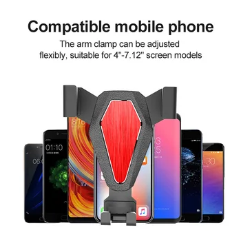 Universal Car Phone Držiak Do Auta Air Vent Mount Stojan Mobilný Telefón Držiak Pre iPhone 11 X 7 Samsung S9 pre Xiao TSLM1