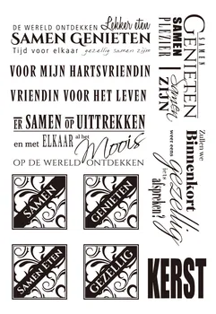 Holandské slovo Transparentné Silikónové Pečiatky Tesnenie pre DIY scrapbooking fotoalbum Dekoratívne jasné 9