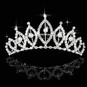 Lesklé crystal koruny tiara dievča diadem svadba nevesta bridesmaid, vlasové doplnky headdress