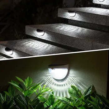 Solárne Osvetlenie Vonkajšie Osvetlenie Záhradné Dekorácie LED Plot Lampa Nepremokavé Senzor Nástenné Svietidlo Úspory Energie Ulici Dvore Nočné Svetlo