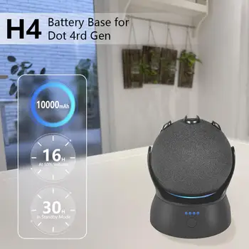 10000mAh Batérie Základňu Pre Amazon Alexa Echo Dot 4th Gen Prenosnú Dokovaciu Stanicu Nabíjaciu Základňu Pre Echo Dot 4 Hrať 8H