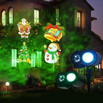 LED Vianočné Projektor Svetlo s 12 Listov Vzory, Vonkajší Krytý Dovolenku pre Halloween Vianoce Domov Narodeninovej Párty Dekorácie