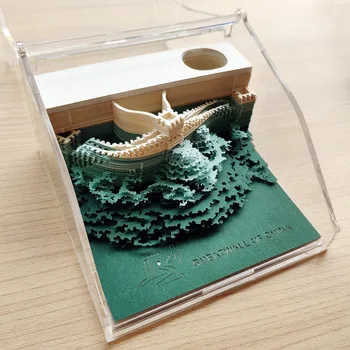 Omoshiroi Blok 3D Poznámok Chrám Kiyomizu Model Memo Pad Acyklické Box Svadobný Hosť Darček Správu Papiera Poznámka Kancelárske potreby