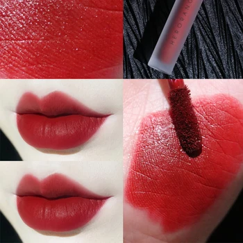 HERORANGE 6 Farieb Tekutý Rúž Matný Zamatový Lesk na Pery Dlhotrvajúci Nepremokavé Sexy Červené Lip Glaze Roztomilý Prenosné Pery Kozmetické