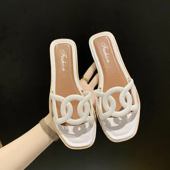 Nové duté ošípaných nos sandále, topánky dámske letné vonkajšie pláži ploché dno proti sklzu papuče papuče