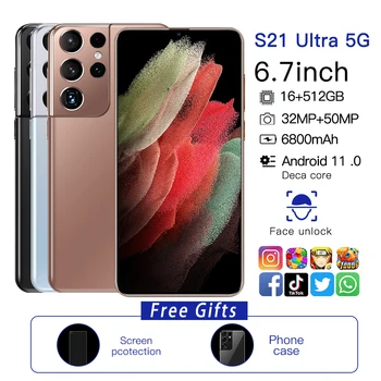 Mobil S21 Ultra 5G Samsug Smartphone Globálna Verzia Mobilného Telefónu 6.7