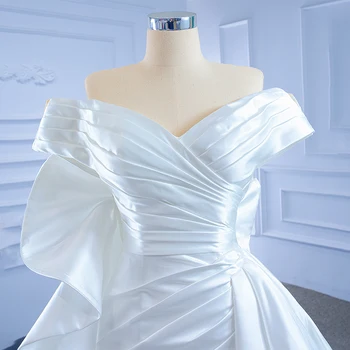 RSM67277 Jednoduché Módy Kríž v tvare Svadobné Šaty 2021 Nový Skladaný Fishtail Odnímateľný Fishtail Šaty платье свадебное