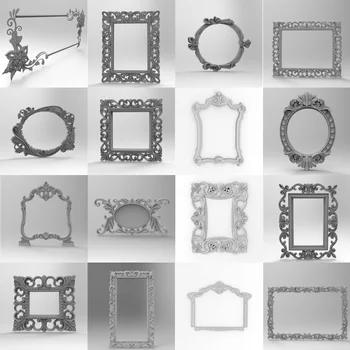 83 CNC 3D Snímok Zrkadlo Krúžky Kvalitné STL Formát Úľavu Súbory Kolekcia pre ArtCAM Aspire