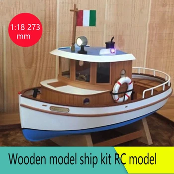 Micro Remorkér M2 1:18 273mm Drevený model lode súprava RC model hračky hobby hračky model auta hračky pre chlapcov dreva model súpravy