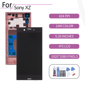 Pôvodný Pre SONY Xperia XZ Dotykový LCD Displej Digitalizátorom. Montáž Pre Sony XZ Displej s Bývaním Nahradenie F8331 Dual F8332