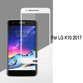 2 KS Plné Zakrivené Screen Protector Pre LG K10 2017 Úplné Pokrytie Tvrdeného Skla Pre LG K 10 2017 Ochranné Flim lgk102017